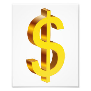 Gold-Dollar-Symbol Fotodruck