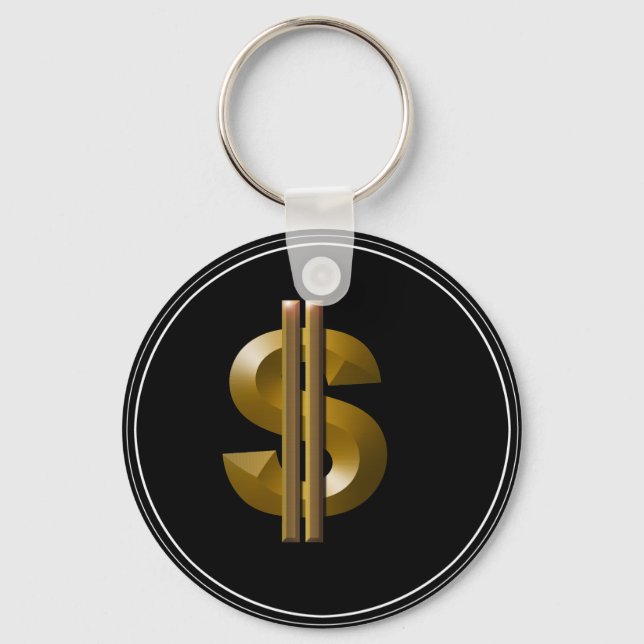 Gold-Dollar-Unterzeichnung Schlüsselanhänger (Vorderseite)