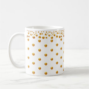 Gold Dot Konfetti Kaffeetasse
