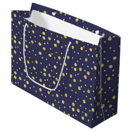 Gold Dots Elegantes Party Geschenktasche Große Geschenktüte