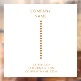 Gold Dots Minimalistisch einfacher Qr Code Cream Fensteraufkleber