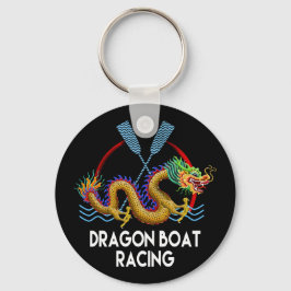 Gold Dragon Boat Racing Schlüsselanhänger