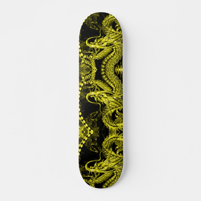 Gold Dragon Element Custom Pro Park Board Skateboard (Vorne)