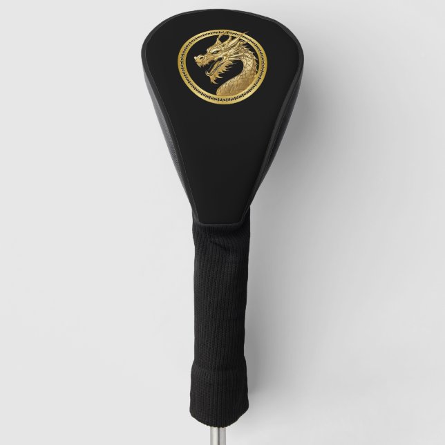 Gold Dragon- Golf Headcover (Vorderseite)