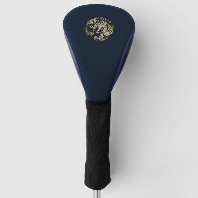Gold Dragon Golf Headcover (Vorderseite)