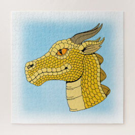 Gold Dragon Head in Profil