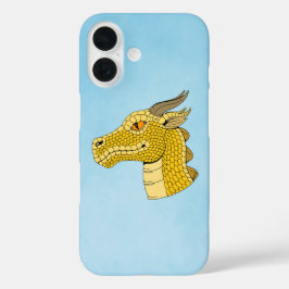 Gold Dragon Head in Profil iPhone 16 Hülle