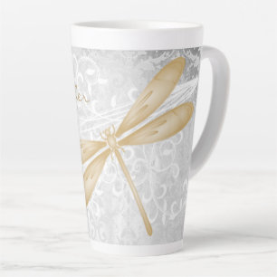 Gold Dragonfly Personalisierte Latte Tasse