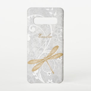 Gold Dragonfly Personalize Samsung Galaxy Fall Samsung Galaxy S10 Hülle