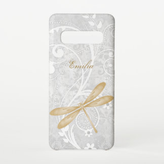 Gold Dragonfly Personalize Samsung Galaxy Fall Samsung Galaxy S10 Hülle