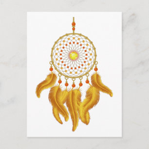 Gold Dream Catcher Postkarte