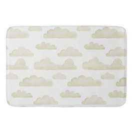 Gold Dreamtime Watercolor Wolken Badematte