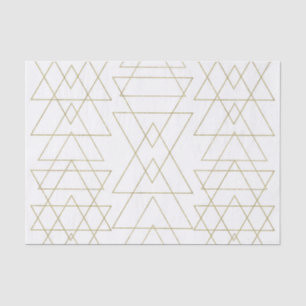 Gold Dreiecke Chic White Modern Glamour Seidenpapier