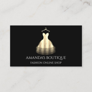 Gold Dress Logo Fashion Boutique Online Shop Imita Visitenkarte