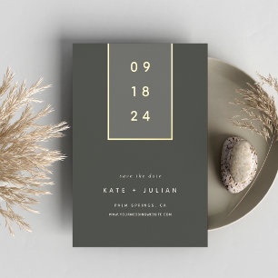 Gold Drop Moderne Minimalistische Folie Save the Folieneinladung