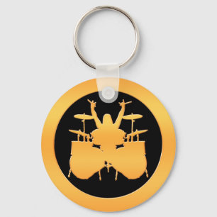 Gold Drummer Schlüsselanhänger