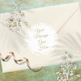 Gold Dust Chic Elegantes Skript Runder Aufkleber