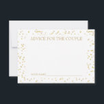 Gold Dust Confetti Beratung für das Paar Hinweiskarte<br><div class="desc">GOLD DUST CONFETTI BERATUNG FÜR DIE PAAR WEDDING CARD. Entworfen, um mit unserer Hochzeitskollektion Gold Dust Confetti zu koordinieren. Fügen Sie mit diesen Karten ein lustiges Element zu Ihrem Hochzeitstag hinzu. Das Gegenteil kann mit Ihren Namen in Imitat Gold über ein delikates Monogramm Initial Ihres verheirateten Namens personalisiert werden, auf...</div>