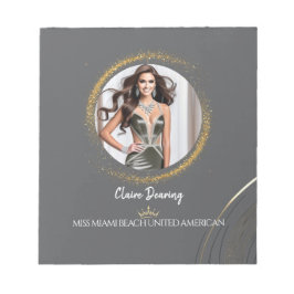 Gold Dust Pageant Titleholder Photo Notepad Notizblock