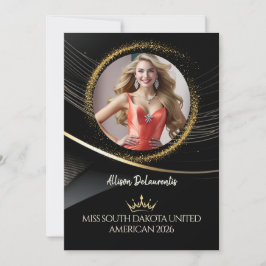 Gold Dust Premium Pageant Promo Card Einladung