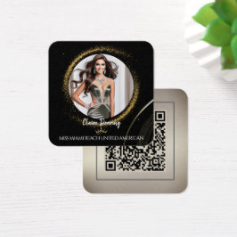 Gold Dust QR Code Foto-Profilkarte