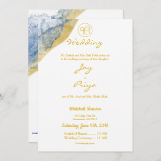 Gold Dust Simple Moderne Sikh Ik Onkar Invitation