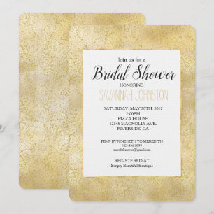 Gold Dust Sparkle Confetti Brautparty Einladung
