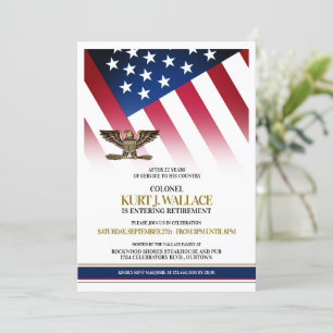 Gold Eagle Militäres-Renten-Party Einladung