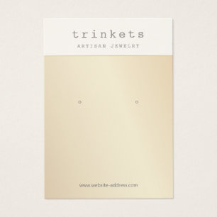 Gold Earring Juwelier Display Card
