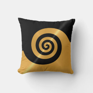 Gold Edelstahlmetall mit Spiralmuster Kissen