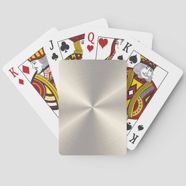 Gold Edelstahlmetall Spielkarten (Rückseite)