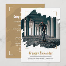 Gold Edgy Abstrakt Brushstroke Foto Abschluss