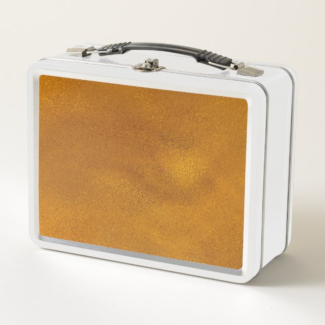 Gold-Effekt Metall Brotdose (Vorderseite)