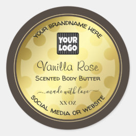 Gold Effet Logo personnalisé Étiquettes d'emballag