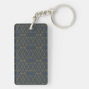 Gold, einfach, modern, cool, trendig geometrisch schlüsselanhänger