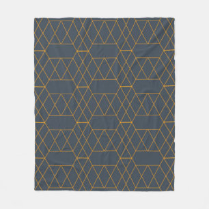 Gold, einfach, modern, cool, trendige Linien geome Fleecedecke