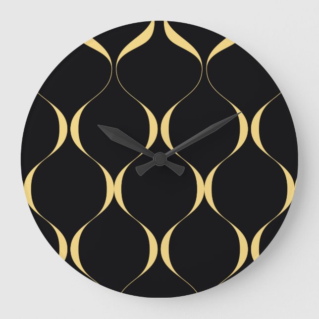 Gold, einfach, modern, luxuriös und gewaltig große wanduhr (Vorderseite)