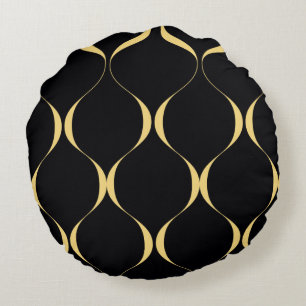 Gold, einfach, modern, luxuriös und gewaltig rundes kissen
