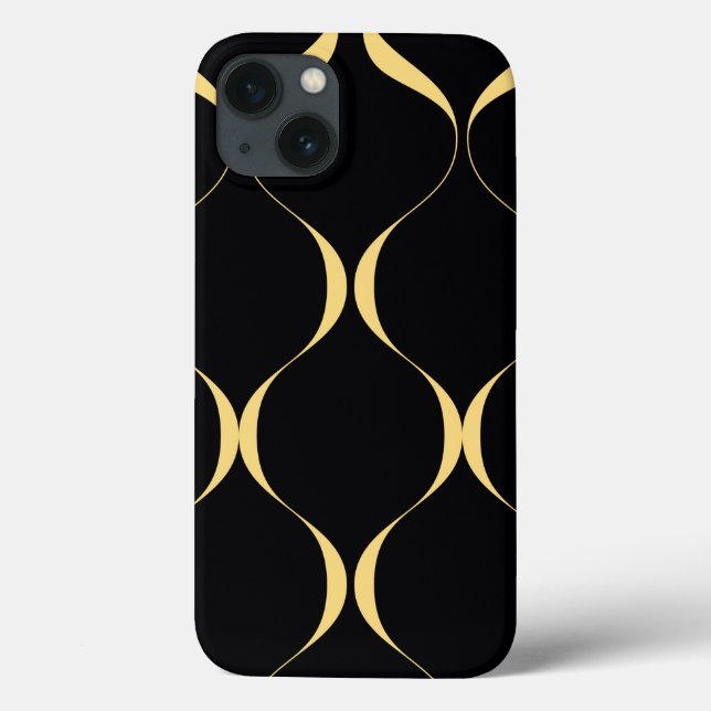 Gold, einfach, modern, luxuriös, wellenförmig Case-Mate iPhone hülle (Rückseite)