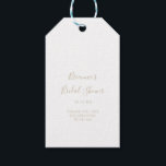 Gold Einfache Minimalistische Brautparty Geschenkt Geschenkanhänger<br><div class="desc">Diese goldfarbenen,  minimalistischen Brautparty-Geschenketiketten eignen sich perfekt für einen modernen Polterabend. Das einfache und elegante Design zeichnet sich durch klassische und extravagante Schriftzeichen in Gold aus.</div>