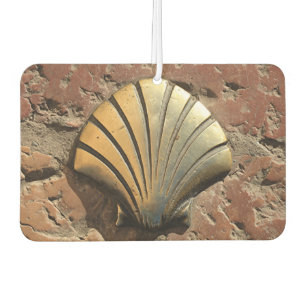 Gold El Camino Muschelschild, Bürgersteig, Leon, S Autolufterfrischer