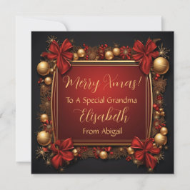 Gold Elegance Christmas Card Feiertagskarte