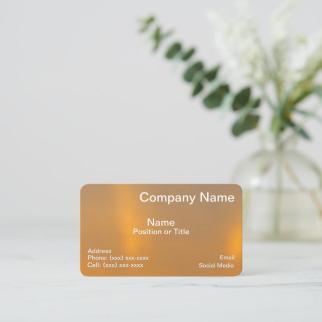 Gold Elegance Professional Business Card Visitenkarte (Stehend Vorderseite)