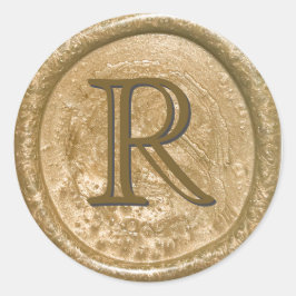 Gold Elegance Runder Aufkleber
