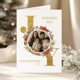 Gold Elegant Joy Foto Falten Weihnachten