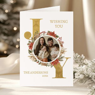 Gold Elegant Joy Foto Falten Weihnachten