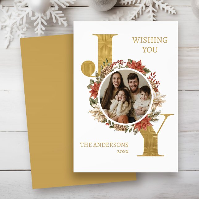 Gold Elegant Joy Foto Weihnachten (Von Creator hochgeladen)