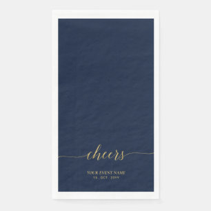 Gold Elegant Stilvolle Briefing Cheers Event Nap Serviette