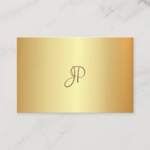 Gold Elegante Calligraphy Monogram Moderne Vorlage Visitenkarte