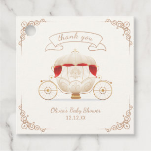 Gold Elegante Fee Carriage Baby Dusche Vielen Dank Geschenkanhänger